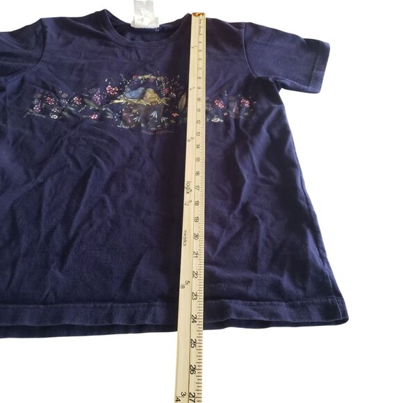 Northern Reflections Vintage Womens Blue Short‎ Sleeve Love Birds Shirt Size S - Picture 6 of 7